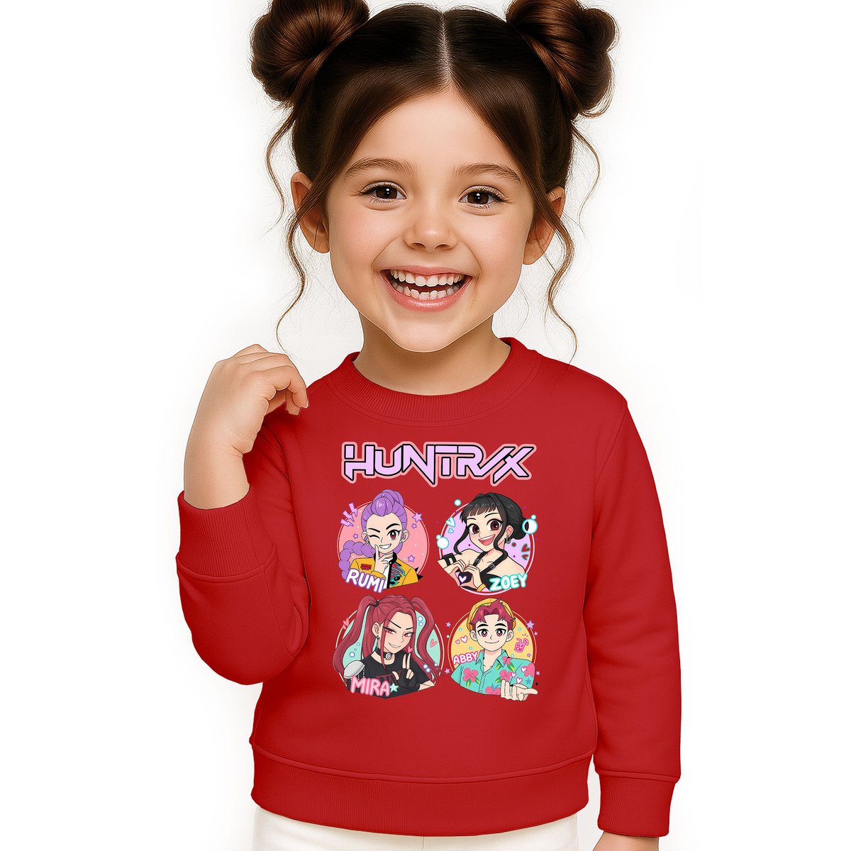 BLUZA DZIECIĘCA K-POPOWE ŁOWCZYNIE DEMONÓW HUNTRIX 122-128 BAWEŁNIANA