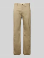 Spodnie męskie - Chinosy o kroju regular fit z mieszanki bawełny model ‘DENTON’ - miniaturka - grafika 1