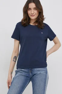 Tommy Jeans T-shirt bawełniany kolor biały - Koszulki i topy damskie - miniaturka - grafika 1