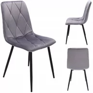 Krzesła - Jumi, Krzesło skandynawskie, Kuchenne, Szare - miniaturka - grafika 1