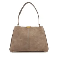 Torebki damskie - Torebka Tommy Hilfiger Casual Leather Shoulder Bag Sued AW0AW18201 Beżowy - miniaturka - grafika 1
