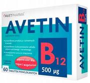 Witaminy i minerały - AVETIN B12 500mcg, 60 tabletek - miniaturka - grafika 1