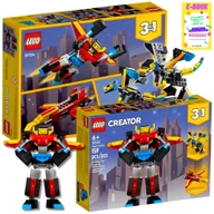 Roboty dla dzieci - LEGO CREATOR 3 w 1 SUPER ROBOT SMOK ODRZUTOWIEC KLOCKI LEGO PREZENT + EBOOK - miniaturka - grafika 1