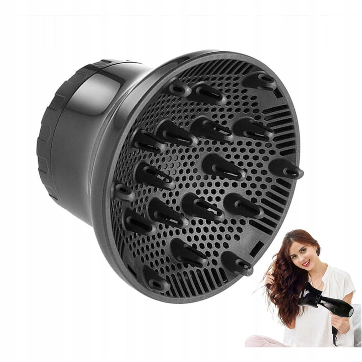 DYFUZOR DO SUSZAREK O DUŻEJ MOCY Z NASADKĄ DO KRĘCENIA WŁOSÓW