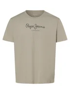 Koszulki męskie - Pepe Jeans Koszulka męska - Eggo N Mężczyźni Bawełna zielony nadruk, L - miniaturka - grafika 1