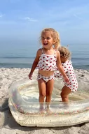 Stroje kąpielowe dla dziewczynek - Konges Sløjd dwuczęściowy strój kąpielowy dziecięcy kolor czerwony - miniaturka - grafika 1