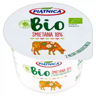 Piątnica Bio śmietana 18% do zup sosów i sałatek - Śmietana - miniaturka - grafika 1