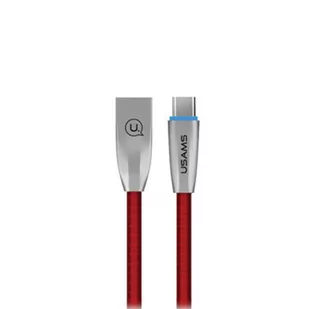 USAMS Kabel pleciony U-Light USB-C czerwony/red 1,2m TCZSUSB04 (US-SJ184) - Kable USB - miniaturka - grafika 1
