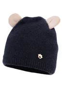 Czapki dla dzieci - Dziecięca czapka na zimę GINO z wełny merino dżins - miniaturka - grafika 1