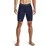 Spodnie sportowe męskie - Męskie legginsy krótkie treningowe Under Armour HeatGear Pocket Long Shorts - granatowe - UNDER ARMOUR - miniaturka - grafika 1