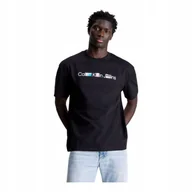 Koszulki męskie - CALVIN KLEIN KOSZULKA MĘSKA T-SHIRT PHOTOPRINT INSTITUTIONAL TEE CZARNA r.M - miniaturka - grafika 1