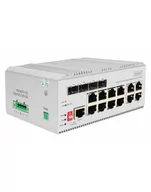 Switche - Digitus Industrial 8+4 L2 zarządzalny Gigabit Ethernet PoE Swi 8 Port PoE GE RJ45 4 Port GE SFP (DN651139) - miniaturka - grafika 1