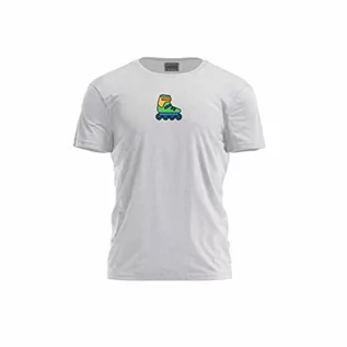 Koszulki męskie - Bona Basics, Cyfrowy nadruk, męski T-shirt basic,%70% bawełna%30 poliester, szary, casualowy, męskie topy, rozmiar: S, szary, S - grafika 1