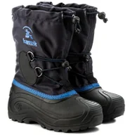 Śniegowce damskie - KAMIK ŚNIEGOWCE DZIECIĘCE CZARNE WYSOKIE Z LOGO 38 J0A - miniaturka - grafika 1