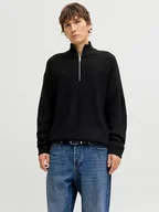 Swetry męskie - Jack & Jones Sweter "Kaito" w kolorze czarnym - miniaturka - grafika 1