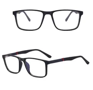 Okulary korekcyjne, oprawki, szkła - Męskie okulary zerówki do komputera BLUE LIGHT z flexami 25133A - miniaturka - grafika 1