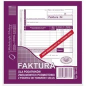 Druki akcydensowe - MICHALCZYK I PROKOP Faktura dla podatników zwolnionych podmiotowo z podatku od towarów i usług 2 3 A5 204-4E - miniaturka - grafika 1