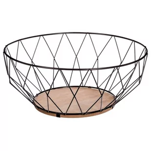 Koszyk na owoce, metalowy, czarny, Ø 28 cm - Pudła i pojemniki do przechowywania - miniaturka - grafika 1