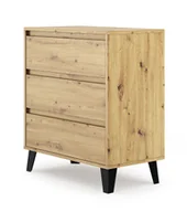 Inne meble do salonu - Komoda Berg 3S Dąb Artisan - miniaturka - grafika 1