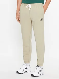New Balance Spodnie dresowe NB Essentials Sweatpant MP33509 Zielony Regular Fit - Spodnie sportowe męskie - miniaturka - grafika 1