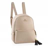 Torebki damskie - Plecak MILEY Betlewski z ekologicznej skóry beżowy - miniaturka - grafika 1