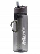 Shakery i bidony sportowe - LifeStraw Go, Butelka na wodę z filtrem, 650 ml, Dark Gray, Renew - miniaturka - grafika 1