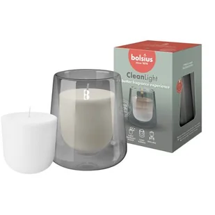 Zestaw świecznik z wymiennym wkładem Cypress Amber 20 h - Świeczniki - miniaturka - grafika 1