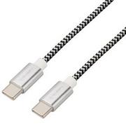 Kable USB - GoGEN Kabel USB-C / USB-C 1m USBCC100MM24 Srebrny - miniaturka - grafika 1