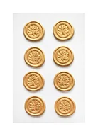 Dekoratorstwo - Argo Odbicie Lakowe Samoprzylepne Listki Opakowanie 8 Sztuk Kolor Złoty - miniaturka - grafika 1