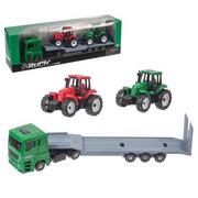 Klocki - Ciężarówka z naczepą z traktorami 1009014 - miniaturka - grafika 1