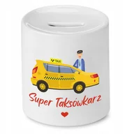 Skarbonki - SKARBONKA DLA TAKSÓWKARZA SUPER TAKSÓWKARZ z Nadrukiem ze Zdjęciem - miniaturka - grafika 1