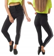 Legginsy - Spodnie Legginsy Damskie z Lampasami PW18-1 r M/L - miniaturka - grafika 1