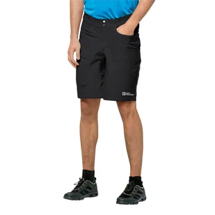 Męskie spodenki sportowe Jack Wolfskin TOURER SHORTS M black - 46 - Spodnie rowerowe - miniaturka - grafika 1