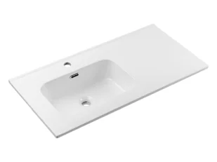 Umywalka meblowa Comad Go 90x46 cm prostokątna lewa biały połysk - Umywalki - miniaturka - grafika 1