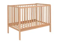 Łóżeczka i kojce - Łóżeczko JULIA kolor Bezbarwny 100x60 BUKOWE dostawka - miniaturka - grafika 1