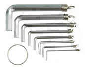 Klucze i nasadki - Vorel Klucze sześciokątne 2-10mm, cr-v, kpl. 8 szt. 56392 - miniaturka - grafika 1