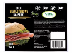 BEZGLUTENOWE BUŁKI KAJZERKI 2X50G SANO - Zdrowa żywność - miniaturka - grafika 1
