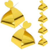 Zestawy upominkowe - Pudełko Na Ciasto Podziękowanie Dla Gości Ślub Wesele Panieński Złoto 6szt - miniaturka - grafika 1