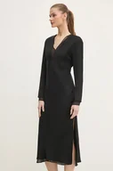 Sukienki - Calvin Klein sukienka kolor czarny midi prosta K20K207845 - miniaturka - grafika 1