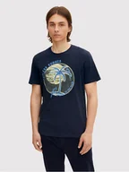 Koszulki męskie - Tom Tailor T-Shirt 1031618 Granatowy Regular Fit - miniaturka - grafika 1