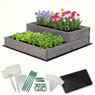 Szklarnie ogrodowe - Skrzynia na warzywa skrzynie na warzywniak IMPREGNOWANY 60x60 ZESTAW EKO / Wamar-Sosenka - miniaturka - grafika 1