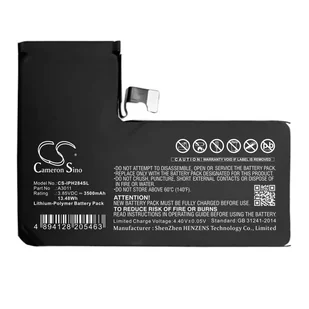 Apple iPhone 15 Pro / A3011 3500mAh 13.48Wh Li-Polymer 3.85V (Cameron Sino) - Baterie do telefonów - miniaturka - grafika 1