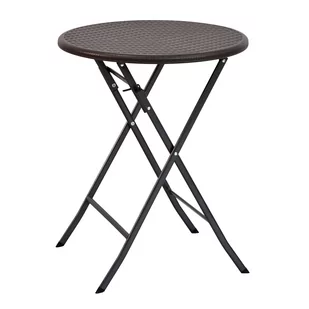 ModernHome Stolik kawowy składany stół ogrodowy rattan 60cm ModernHome 1813 - Stoły ogrodowe - miniaturka - grafika 1