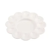 Talerze - Talerz na jajka 24 cm biały - miniaturka - grafika 1