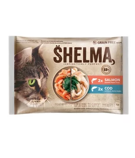 Shelma Grain Free Fillets, Fish Selection 4X 85 G - Mokra karma dla kotów - miniaturka - grafika 1