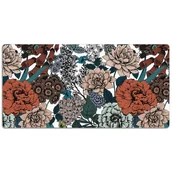 Podkładki na biurko - Podkładka na biurko z nadrukiem Kwiaty w stylu vintage 120x60 cm - miniaturka - grafika 1