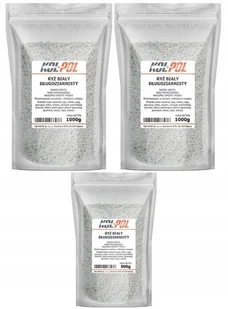 RYŻ BIAŁY DŁUGOZIARNISTY 2,5kg Naturalny tradycyjny wysoka jakość Kol-Pol - Ryż - miniaturka - grafika 1