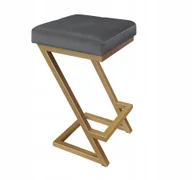 Taborety i hokery - Hoker Zeta Loft Metal podstawa złota BL14 - miniaturka - grafika 1
