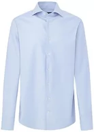 Koszulki męskie - Hackett London Koszulka męska Houndstooth Dobby, niebieski (niebieski/biały), 36 - miniaturka - grafika 1