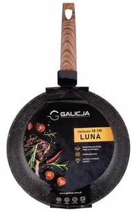 Patelnia do smażenia nieprzywierająca 28cm Czarna - Patelnie - miniaturka - grafika 1